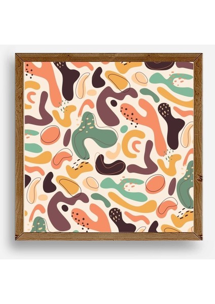 Soyut Ahşap Çerçeveli Tablo