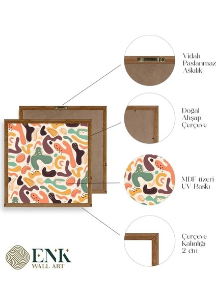 Soyut Ahşap Çerçeveli Tablo fırsatları