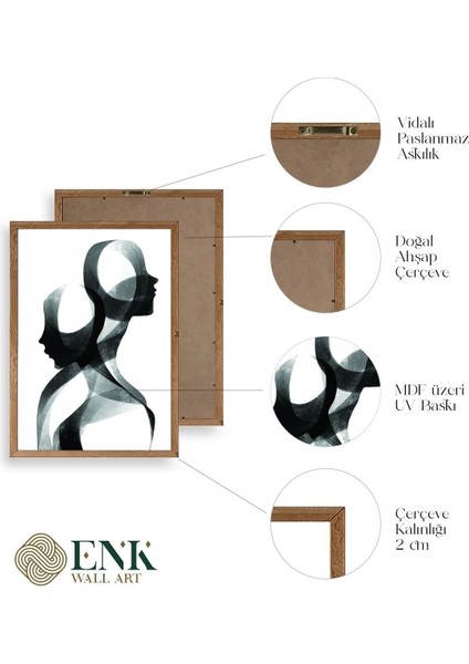 Soyut Ahşap Çerçeveli Tablo fırsatları