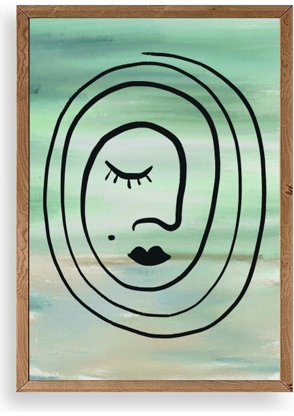 Soyut Ahşap Çerçeveli Tablo