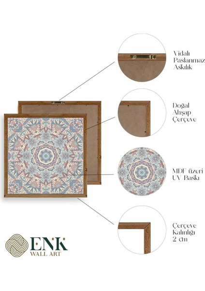 Mandala Ahşap Çerçeveli Tablo fırsatları