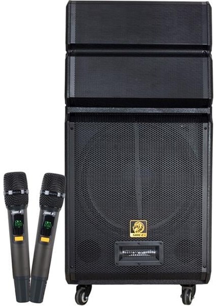 Shile SL-1612B Iki El Mikrofonlu-Kumandalı Usb/sd/bt/fm Taşınabilir Hoparlör