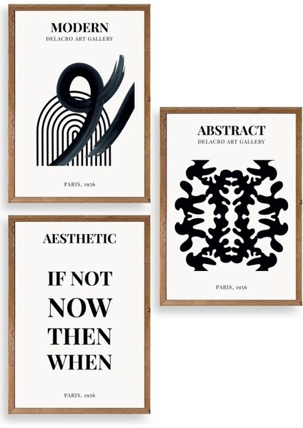 Üçlü Ahşap Çerçeveli Tablo