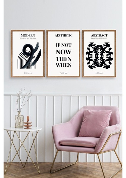 Üçlü Ahşap Çerçeveli Tablo fiyatları