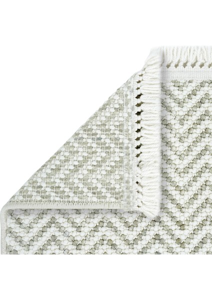 Olinda 1112 Yeşil Halı Iskandinav Desenli Yumuşak Bukleli Dokuma Bohem Ince Yazlık Ev Salon Halısı indirimleri