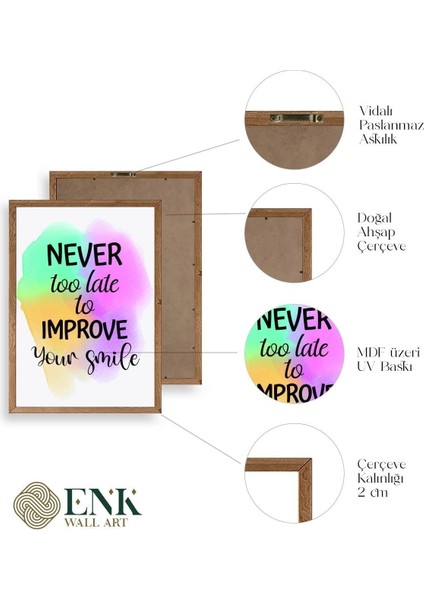 Motto Ahşap Çerçeveli Tablo fırsatları