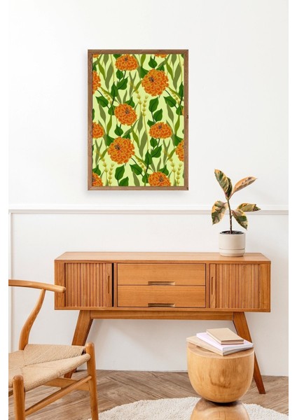 Çiçekler Ahşap Çerçeveli Tablo modelleri