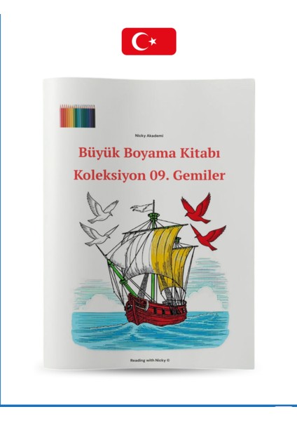 Büyük Boyama Kitabı Koleksiyon-9 Gemiler fiyatları