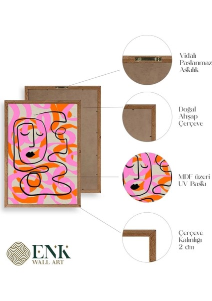 Soyut Ahşap Çerçeveli Tablo fırsatları