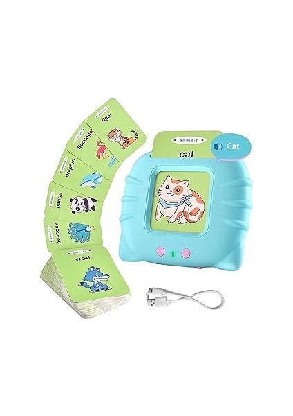 Streak Ingilizce Erken Eğitim Kartı 224 Adet Flash Sesli Konuşan Kartlar Pembe