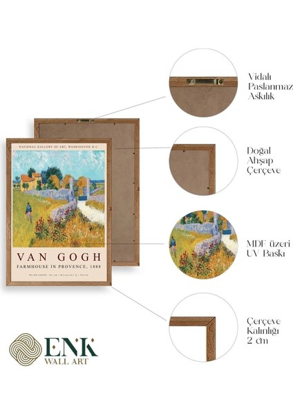 Ünlü Tablolar Üçlü Ahşap Çerçeveli Tablo fırsatları