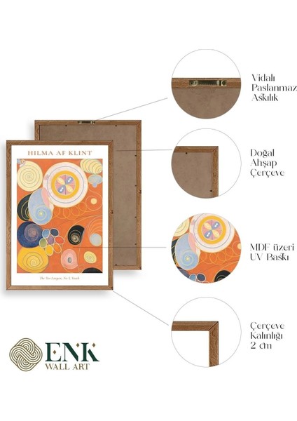 Hilma Af Klint Ahşap Çerçeveli Tablo fırsatları