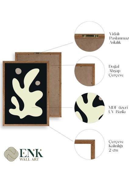 Soyut Üçlü Ahşap Çerçeveli Tablo fırsatları