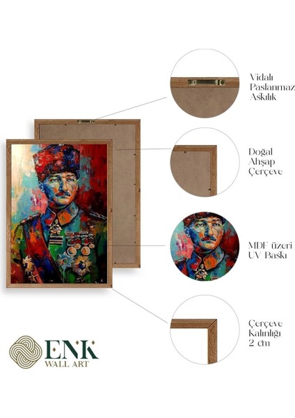 Atatürk Ahşap Çerçeveli Tablo fırsatları
