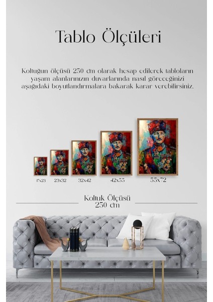 Atatürk Ahşap Çerçeveli Tablo indirimleri