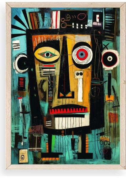 Soyut Ahşap Çerçeveli Tablo