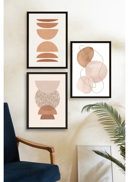 Üçlü Ahşap Çerçeveli Tablo fiyatları