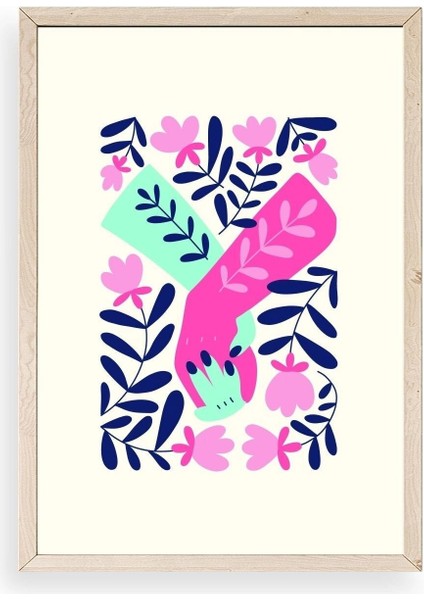 Soyut Ahşap Çerçeveli Tablo