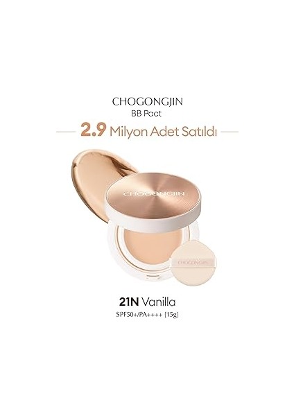 Chogongjin Yaşlanma Karşıtı ve Yoğun Kapatıcılık Sunan Krem Bb Chogongjin Bb Pact (21N) SPF50