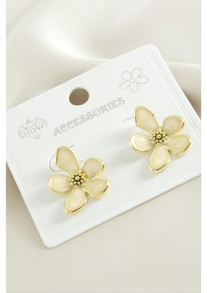 Çiçek Mineli Küpe