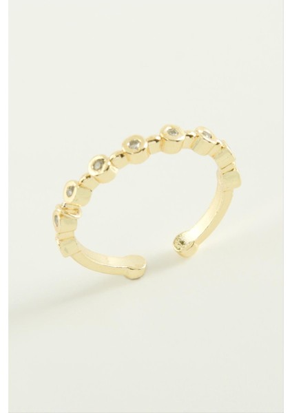 Yuvarlak Zirkon Taşlı Yüzük