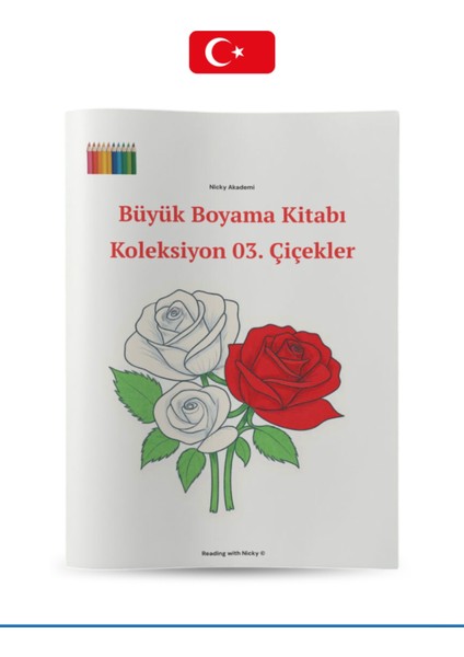 Büyük Boyama Kitabı Koleksiyon-3 Çiçekler fırsatları