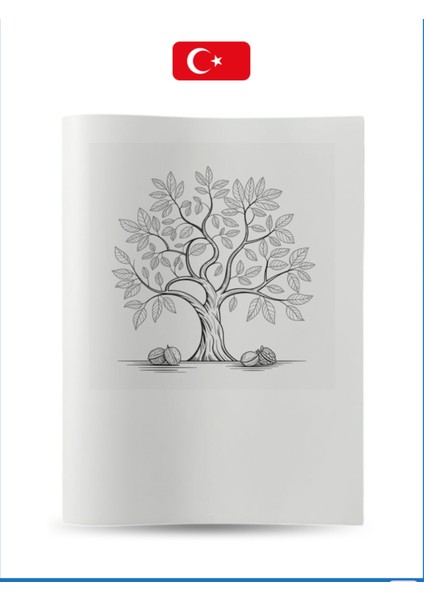 Büyük Boyama Kitabı Koleksiyon-8 Ağaçlar