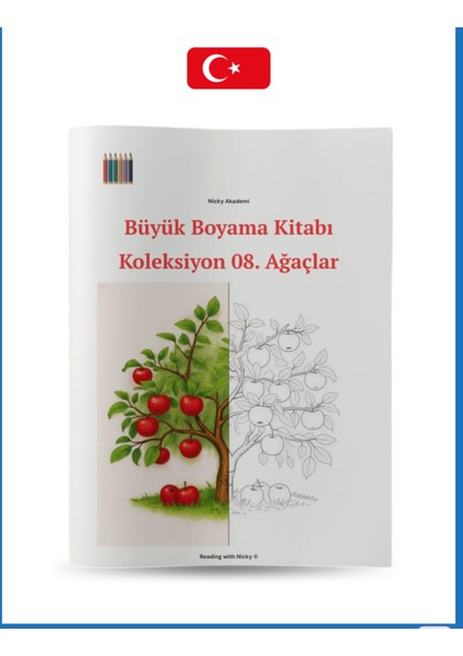 Büyük Boyama Kitabı Koleksiyon-8 Ağaçlar fiyatları