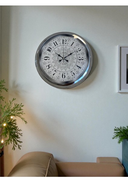 Zentime 40 cm Krom Elegance Duvar Saati