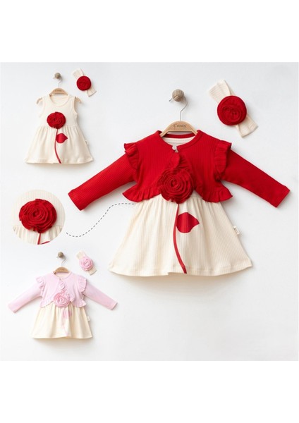 Kız Bebek 9-12-18 Ay Güllü Bolerolu Şık Elbise fiyatları