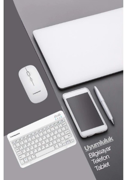 Beyaz Kablosuz Klavye ve Mouse Seti indirimleri