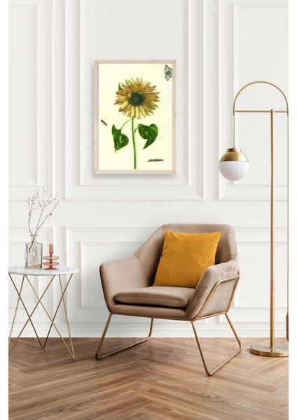 Ayçiçeği Ahşap Çerçeveli Tablo modelleri