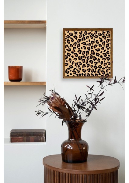 Leopar Deseni Ahşap Çerçeveli Tablo fiyatları