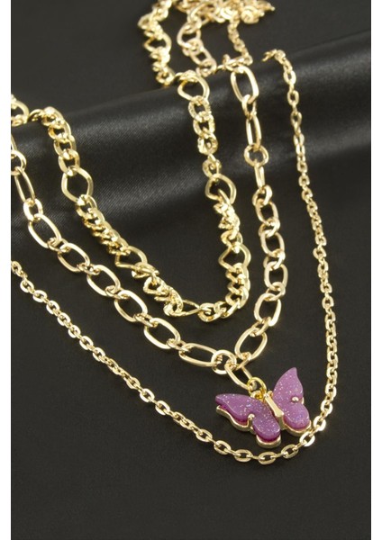 Polyester Dörtlü Kolye