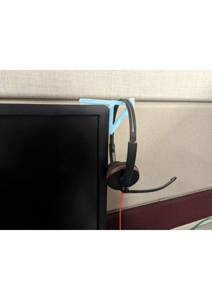 Monitör Üstü Kulaklık Tutma Braketi Abs Baskı