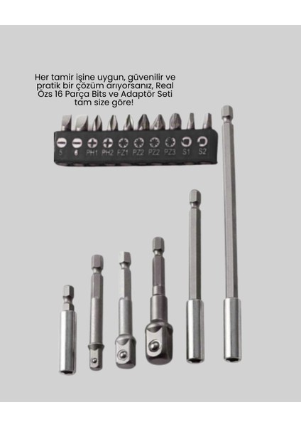 Çok Amaçlı 16LI Bits Uç Seti Dayanıklı Tornida Adaptör indirimleri
