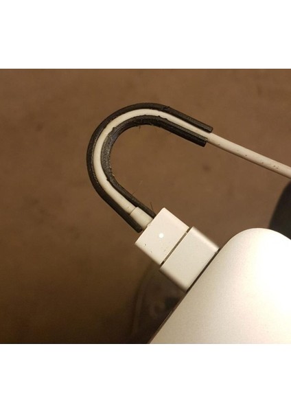 Macbook Şarj Kablosu 180 Derece Döndürme ve Koruma Braketi Abs Baskı 2 Adet 01635