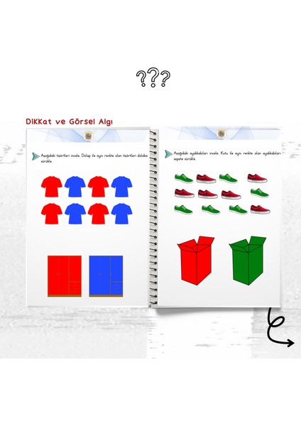 Dikkat ve Görsel Algı Etkinlik Kitabı 1-2 ( Özel Eğitim /rehabilitasyon / Ilkokul)