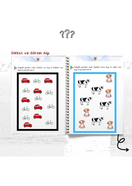 Dikkat ve Görsel Algı Etkinlik Kitabı 1-2 ( Özel Eğitim /rehabilitasyon / Ilkokul)