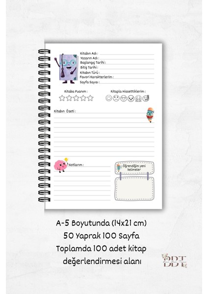 Renkli Kız Çocuk Kitap Okuma Günlüğü, Çocuklar Için Günlük, Book Reading Daily, Ajanda, Planlayıcı fiyatları