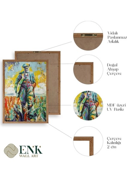 Atatürk Ahşap Çerçeveli Tablo fırsatları
