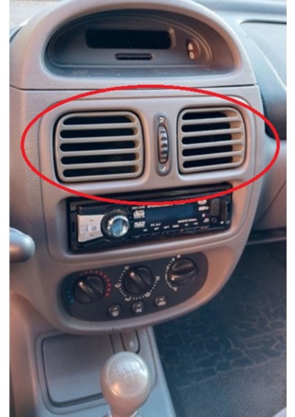 Renault Clio Iı Orta Klima Kalorifer Izgarası 2 Adet Abs Baskı 00201