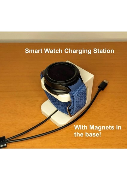 Akıllı Saat Şarj Istasyon Braketi Pla Baskı 01161 modelleri