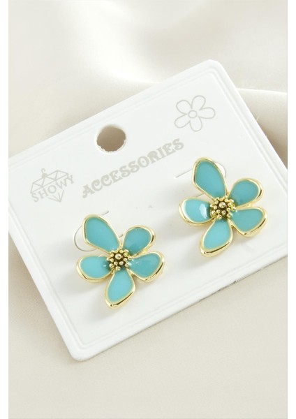 Çiçek Mineli Küpe