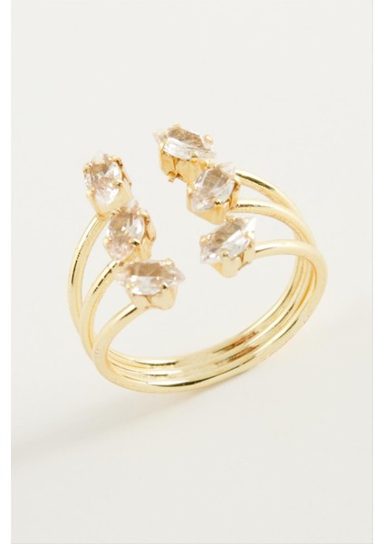 Oval Zirkon Taşlı Yüzük