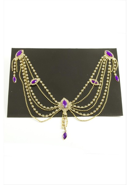 Oval Şerit Taşlı Alınlık