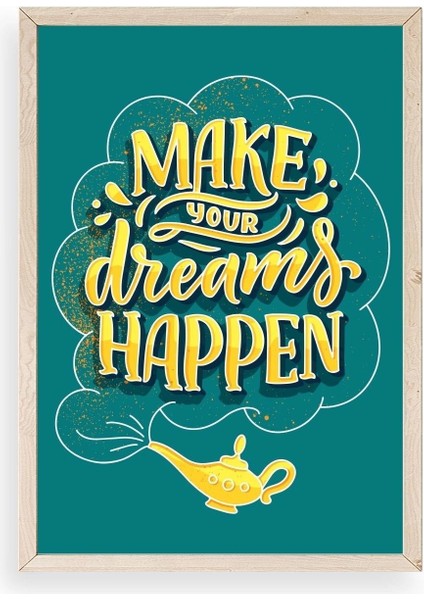 Motto Ahşap Çerçeveli Tablo