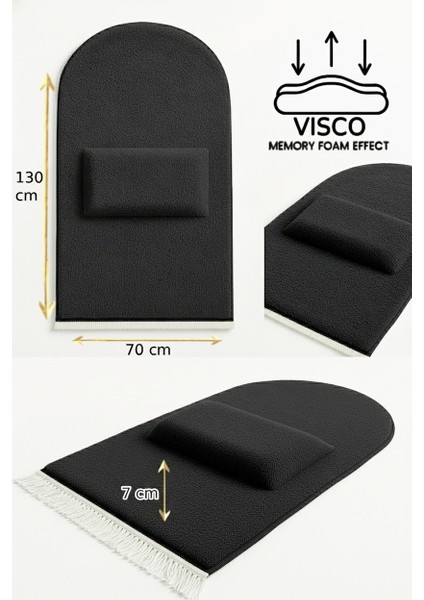 7 cm Ortopedik Orta Süngerli Diz Ağrıtmaz Peluş Seccade Namazlık
