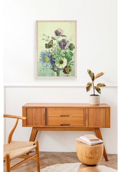 Çiçekler Ahşap Çerçeveli Tablo modelleri