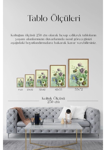 Çiçekler Ahşap Çerçeveli Tablo indirimleri